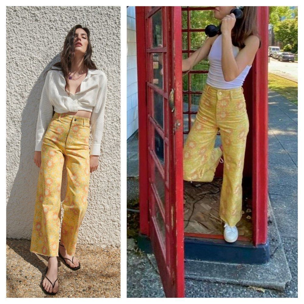 ZARA SUNFLOWER MARINE DENIM JEANS - Picture 15 of 15